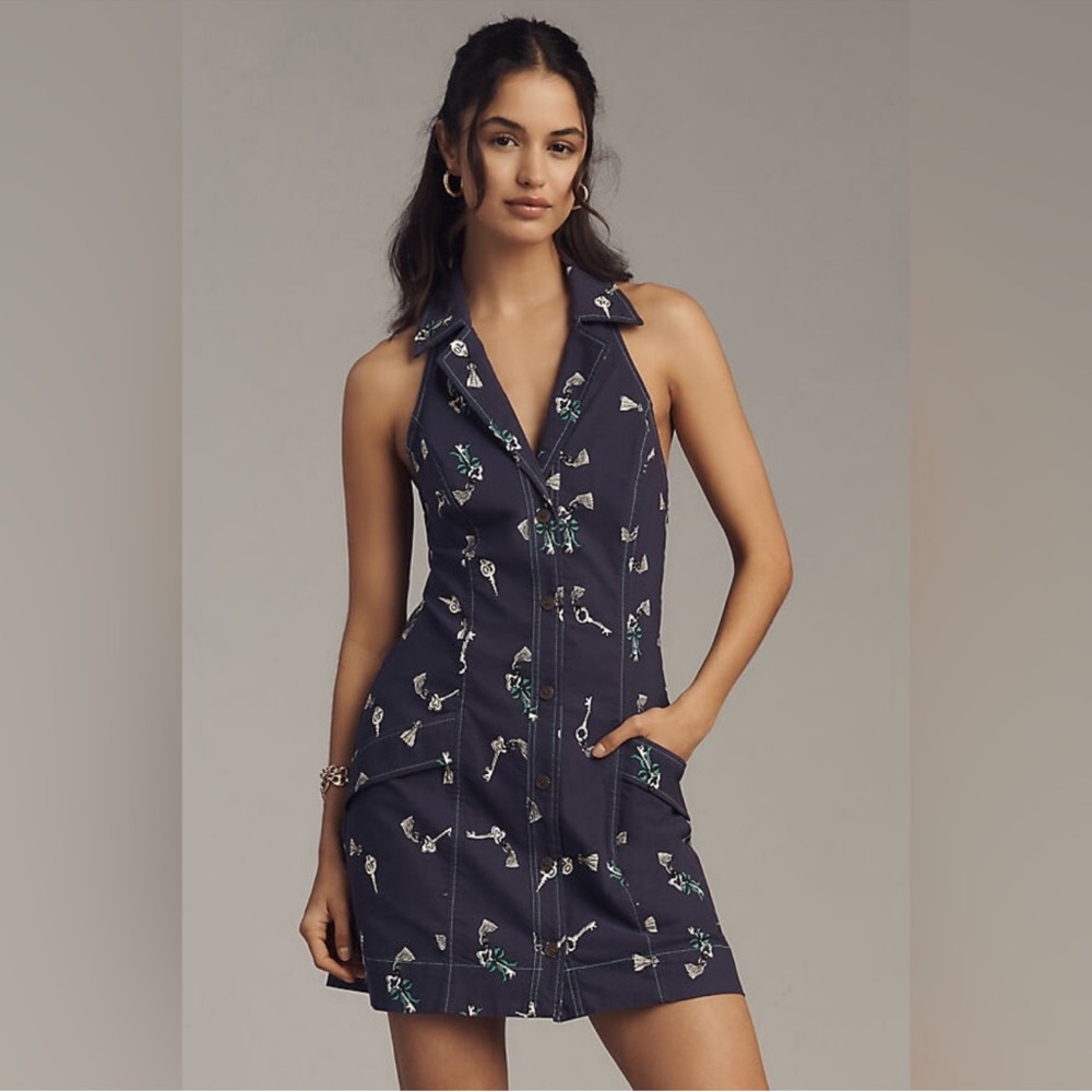 ANTHROPOLOGIE Amelia Maeve T-Back Mini Dress NWT Size Med